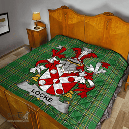 Scottish Locke Irish Coat of Arms Family Crest Quilt Irish National Tartan Irish County Quilts