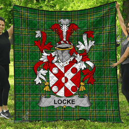 Scottish Locke Irish Coat of Arms Family Crest Quilt Irish National Tartan Irish County Quilts