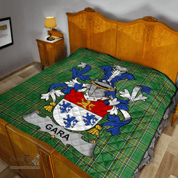 Scottish Gara Or O'Gara Irish Coat of Arms Family Crest Quilt Irish National Tartan Irish County Quilts