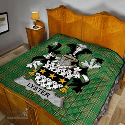 Scottish Lyster Irish Coat of Arms Family Crest Quilt Irish National Tartan Irish County Quilts