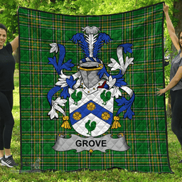 Scottish Grove Irish Coat of Arms Family Crest Quilt Irish National Tartan Irish County Quilts