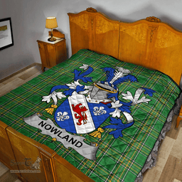 Scottish Nowland Irish Coat of Arms Family Crest Quilt Irish National Tartan Irish County Quilts