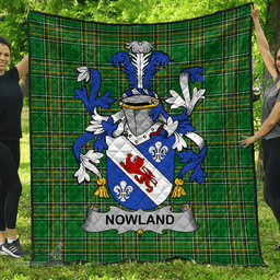 Scottish Nowland Irish Coat of Arms Family Crest Quilt Irish National Tartan Irish County Quilts