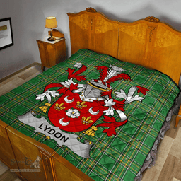 Scottish Lydon Or Leyden Irish Coat of Arms Family Crest Quilt Irish National Tartan Irish County Quilts