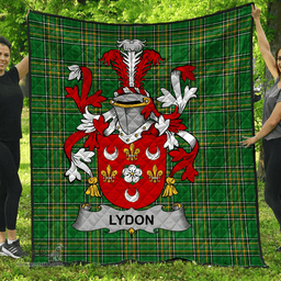 Scottish Lydon Or Leyden Irish Coat of Arms Family Crest Quilt Irish National Tartan Irish County Quilts