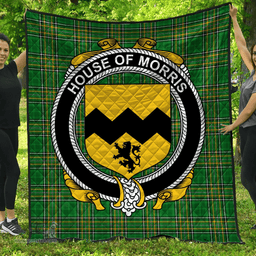 Scottish House Of Morris Irish Coat of Arms Family Crest Quilt Irish National Tartan Irish County Quilts