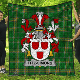 Scottish Fitz-Simons Irish Coat of Arms Family Crest Quilt Irish National Tartan Irish County Quilts