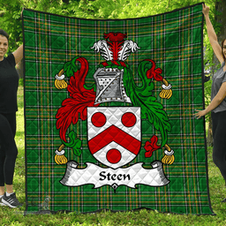 Scottish Steen Irish Coat of Arms Family Crest Quilt Irish National Tartan Irish County Quilts