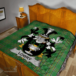 Scottish Lowry Or Lavery Irish Coat of Arms Family Crest Quilt Irish National Tartan Irish County Quilts