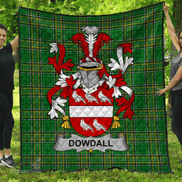 Scottish Dowdall Irish Coat of Arms Family Crest Quilt Irish National Tartan Irish County Quilts