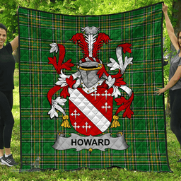 Scottish Howard Irish Coat of Arms Family Crest Quilt Irish National Tartan Irish County Quilts