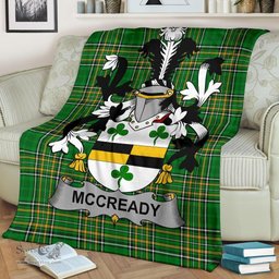 Scottish McCready or McCreadie Coat of Arms Family Crest Ireland Blanket Irish National Tartan Irish County Blanket