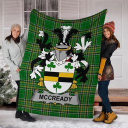 Scottish McCready or McCreadie Coat of Arms Family Crest Ireland Blanket Irish National Tartan Irish County Blanket