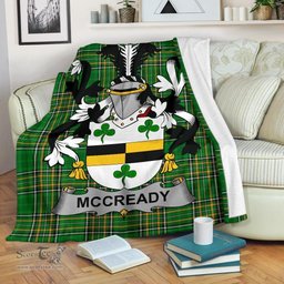 Scottish McCready or McCreadie Coat of Arms Family Crest Ireland Blanket Irish National Tartan Irish County Blanket
