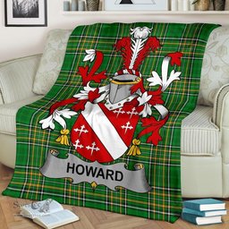 Scottish Howard Coat of Arms Family Crest Ireland Blanket Irish National Tartan Irish County Blanket