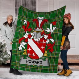 Scottish Howard Coat of Arms Family Crest Ireland Blanket Irish National Tartan Irish County Blanket