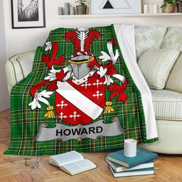 Scottish Howard Coat of Arms Family Crest Ireland Blanket Irish National Tartan Irish County Blanket