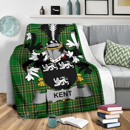 Scottish Kent Coat of Arms Family Crest Ireland Blanket Irish National Tartan Irish County Blanket