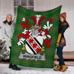 Scottish Wingfield Coat of Arms Family Crest Ireland Blanket Irish National Tartan Irish County Blanket