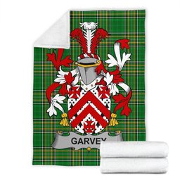 Scottish Garvey or O'Garvey Coat of Arms Family Crest Ireland Blanket Irish National Tartan Irish County Blanket