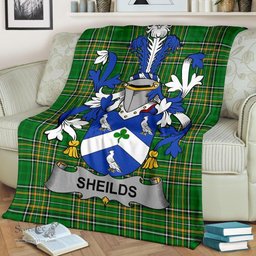 Scottish Sheilds Coat of Arms Family Crest Ireland Blanket Irish National Tartan Irish County Blanket