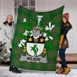 Scottish Wilson Coat of Arms Family Crest Ireland Blanket Irish National Tartan Irish County Blanket
