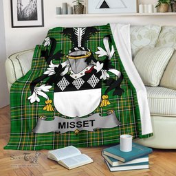 Scottish Misset Coat of Arms Family Crest Ireland Blanket Irish National Tartan Irish County Blanket