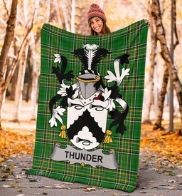 Scottish Thunder Coat of Arms Family Crest Ireland Blanket Irish National Tartan Irish County Blanket