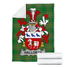 Scottish Halloran or O'Halloran Coat of Arms Family Crest Ireland Blanket Irish National Tartan Irish County Blanket