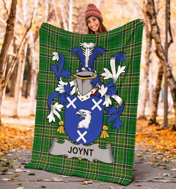 Scottish Joynt Coat of Arms Family Crest Ireland Blanket Irish National Tartan Irish County Blanket