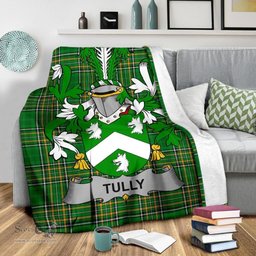 Scottish Tuly or McAtilla Coat of Arms Family Crest Ireland Blanket Irish National Tartan Irish County Blanket
