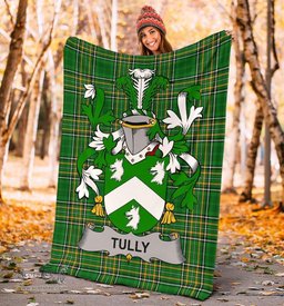 Scottish Tuly or McAtilla Coat of Arms Family Crest Ireland Blanket Irish National Tartan Irish County Blanket