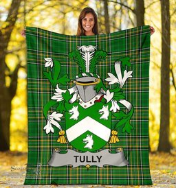 Scottish Tuly or McAtilla Coat of Arms Family Crest Ireland Blanket Irish National Tartan Irish County Blanket