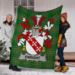 Scottish Enright Coat of Arms Family Crest Ireland Blanket Irish National Tartan Irish County Blanket