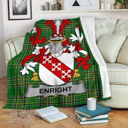 Scottish Enright Coat of Arms Family Crest Ireland Blanket Irish National Tartan Irish County Blanket