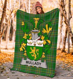 Scottish Mullady or O'Mullady Coat of Arms Family Crest Ireland Blanket Irish National Tartan Irish County Blanket