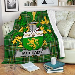 Scottish Mullady or O'Mullady Coat of Arms Family Crest Ireland Blanket Irish National Tartan Irish County Blanket