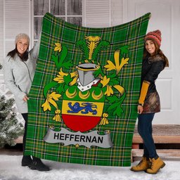 Scottish Heffernan or O'Heffernan Coat of Arms Family Crest Ireland Blanket Irish National Tartan Irish County Blanket