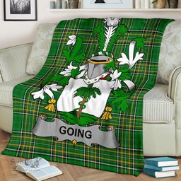 Scottish Going Coat of Arms Family Crest Ireland Blanket Irish National Tartan Irish County Blanket