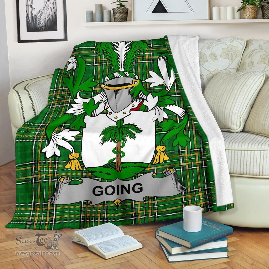 Scottish Going Coat of Arms Family Crest Ireland Blanket Irish National Tartan Irish County Blanket