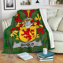 Scottish Gould Coat of Arms Family Crest Ireland Blanket Irish National Tartan Irish County Blanket