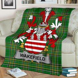 Scottish Wakefield Coat of Arms Family Crest Ireland Blanket Irish National Tartan Irish County Blanket