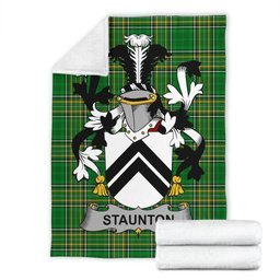 Scottish Staunton Coat of Arms Family Crest Ireland Blanket Irish National Tartan Irish County Blanket