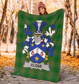 Scottish Close Coat of Arms Family Crest Ireland Blanket Irish National Tartan Irish County Blanket