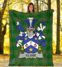 Scottish Close Coat of Arms Family Crest Ireland Blanket Irish National Tartan Irish County Blanket
