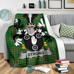 Scottish Strong Coat of Arms Family Crest Ireland Blanket Irish National Tartan Irish County Blanket