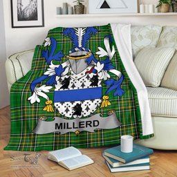 Scottish Millerd Coat of Arms Family Crest Ireland Blanket Irish National Tartan Irish County Blanket