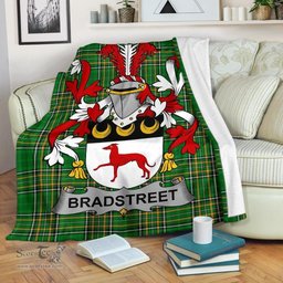 Scottish Bradstreet Coat of Arms Family Crest Ireland Blanket Irish National Tartan Irish County Blanket