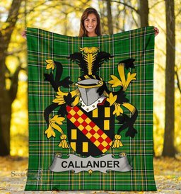 Scottish Callander Coat of Arms Family Crest Ireland Blanket Irish National Tartan Irish County Blanket