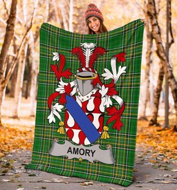 Scottish Amory Coat of Arms Family Crest Ireland Blanket Irish National Tartan Irish County Blanket